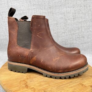 Chaco Boots Women's 9.5 Fields Chelsea Waterproof Barley Leather